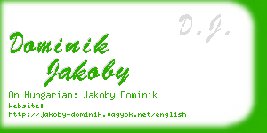 dominik jakoby business card